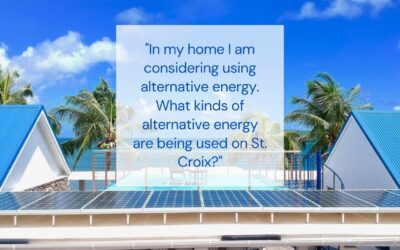 What kinds of alternative energy does St Croix residents use?