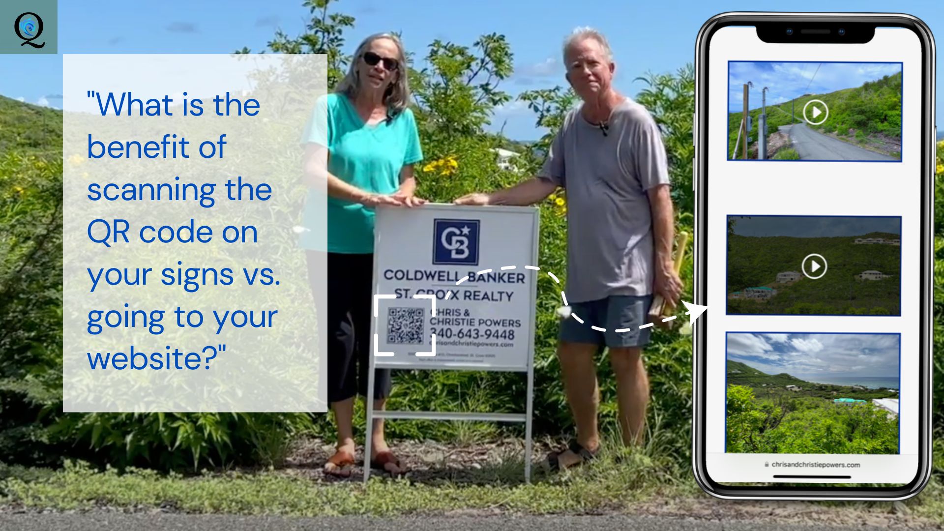 The benefit of scanning the QR code on our land signs Chris and