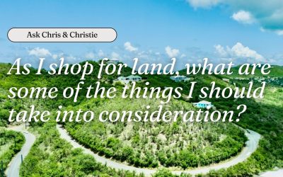 What should I take into consideration when searching for land?